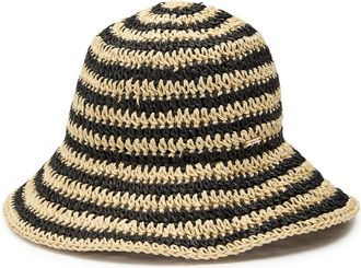 Eugenia Kim Eugenia Kim Jonah Striped Straw Bucket hat - Black - One Size