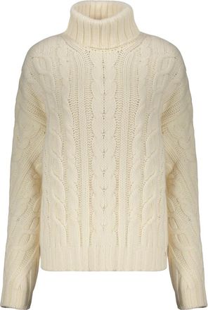 Herno Gebreide coltruis - Dames - Coltruien - Wit - XS - Wol - Truien & Vesten