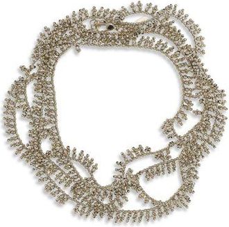 Brunello Cucinelli Brunello Cucinelli Womens Embellished Silver Necklace - Light Grey
