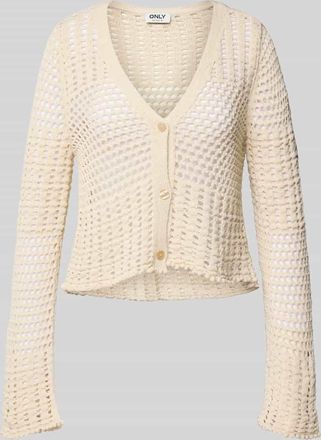 Only Relaxed Fit Strickjacke mit Baumwoll-Anteil Modell NOLET in Offwhite, Größe XL