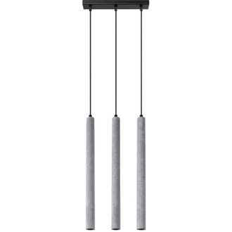 Wonderlamp L&aacute;mpara Colgante Vacu 3 Luces, Cemento