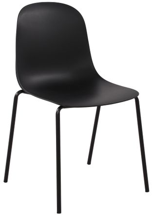 Clp Silla Hardin Apilable Negro