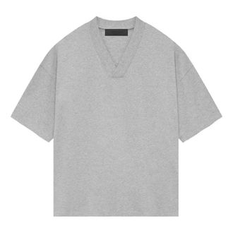 Fear of God SS24 V Neck T-Shirt Light Heather Grey 125SP244216F