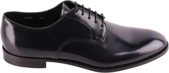 Doucal's Leren veterschoenen - Heren - Nette schoenen - Blauw - 39 EU - Leer - Schoenen