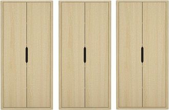 Manhattan Comfort Set Of 3 Rivington Modern Bookcase Cabinets (5-Shelf)