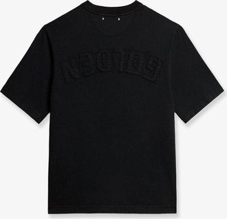 Golden Goose Mens T-Shirt Cotton Black T-Shirts And Polos