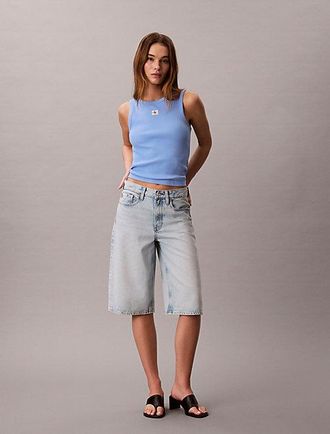 Calvin Klein Tanktop van ribkatoen met embleem