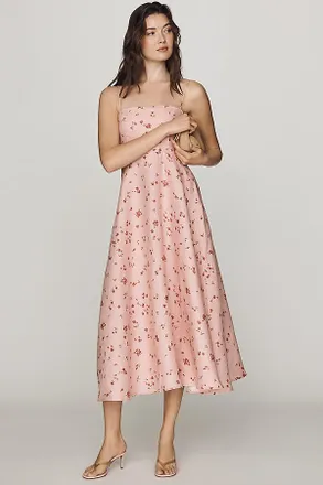 Reformation Monette Strapless Midi Dress