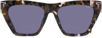 Tumi Grey Cat Eye Ladies Sunglasses STU507 0VAU 55