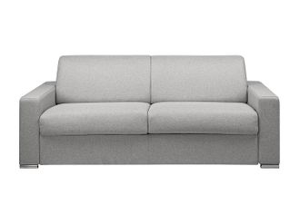 Vente-Unique Sof&aacute; cama de apertura r&aacute;pida 4 plazas tela CALITO - Gris - Cama 160 cm - Colch&oacute;n 22 cm