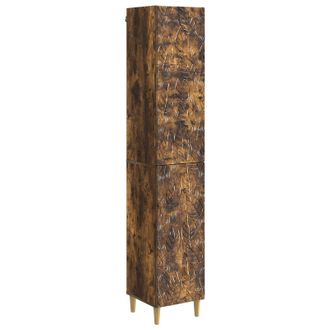 vidaXL Juego De Armarios 2 Uds. Roble Ahumado Madera De Ingenier&iacute;a Vidaxl