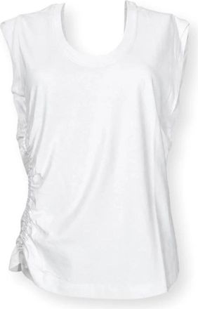 HUGO BOSS C Enami T-shirt - Dames - Tops zonder mouwen - Wit - XS - Katoen - Tops