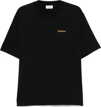 Off-white T-shirt met tape Arrow - Zwart