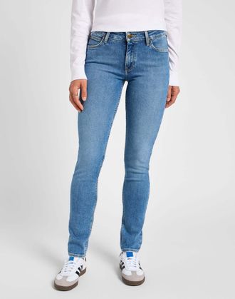 Lee Slim-fit-Jeans LEE Lee Jeans Elly, Damen, Gr. 26, L&auml;nge 31, blau, Obermaterial: 79% Baumwolle CO. 15% Lyocell CLY. 4% Elastomultiester ELE. 2% Elastha
