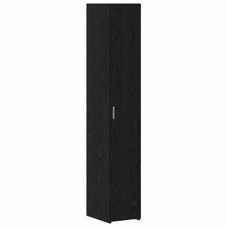 Berkfield Home Highboard Black Oak 30x42.5x185 cm Engineered Wood