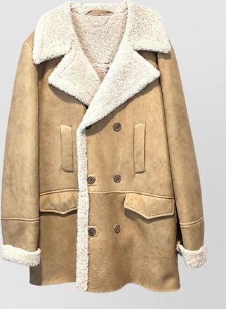 Salvatore Santoro shearling oversized double breasted coat