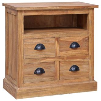 Berkfield Home Side Cabinet 60x30x60 cm Solid Teak in Brown | Size: 60 x 30 x 60 cm