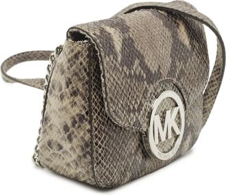Michael Michael Kors 2000s crossbodytas met slangenleer-effect - Grijs