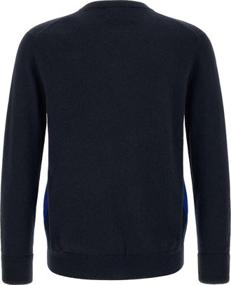 Ballantyne Diamond Intarsia Cashmere Sweater - Navy