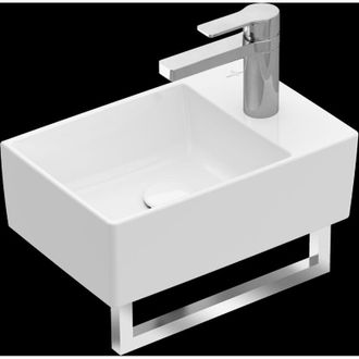 Villeroy & Boch Memento 2.0, Lavabo, 400 X 260 Mm, Rectangular, Para Grifer&iacute;a De 1 Orificio, Orificio Para Grifo Perforado, Sin Rebosadero, Los Modelos Sin Rebosadero