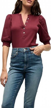 Veronica Beard Coralee Top In Wine