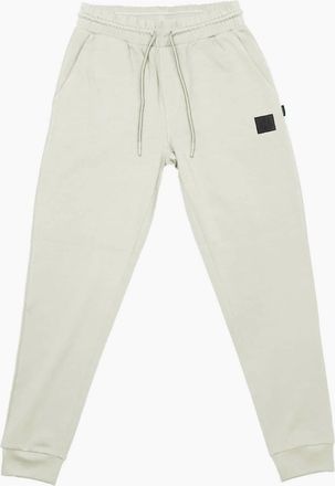 Aquascutum Mens Solid Patterned Tapered Fit Slim Joggers - Cream - Size: 2X large