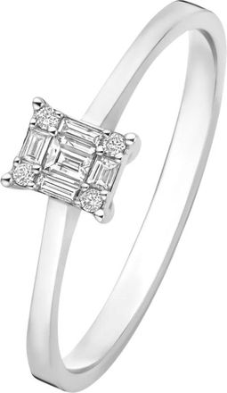 Isabel Bernard Accessoires, Dames, Grijs, 54 MM, De la Paix Maxime Ring met Diamant