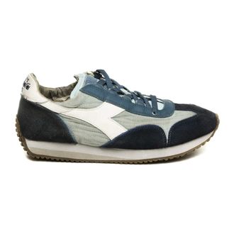 Diadora Heren, Schoenen, Blauw, Maat: 41 EU Leer