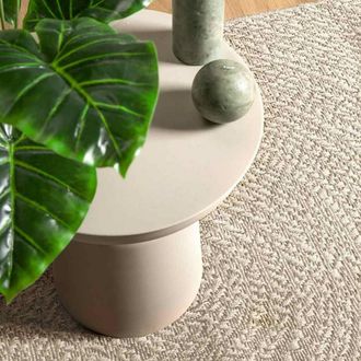 Berkfield Home Rug ZIZUR Cream 80x250 cm Jute Look Indoor & Outdoor | Size: Medium