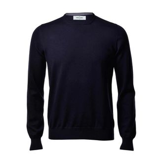 Gran Sasso Round-neck Knitwear - male - Gran Sasso - Round-neck Knitwear - Blue - 4XL - Knitwear