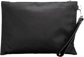 Versace Medusa-Embossed Nylon Clutch - Black