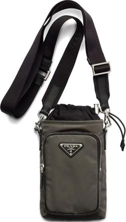 Prada Pouch per smartphone con coulisse - Verde