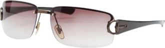 Gucci Pre-owned Accessories, female, Brown, Size: ONE SIZE Pre-owned Horsebit Sunglasses