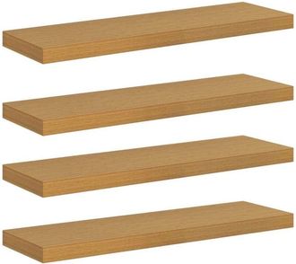 vidaXL Wall Shelf 4 pcs Beige 80 x 23.5 x 4 cm Engineered Wood vidaXL