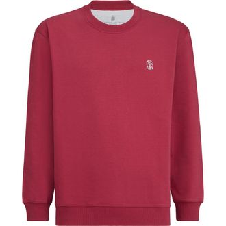 Brunello Cucinelli Cotton French terry sweatshirt in Cherry at Nordstrom, Size Xx-Large Eu