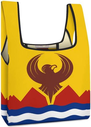 Generic San Francisco Flag Reusable Shopping Bags Lightweight Foldable Grocery Bag Polyester Washable Tote Bag