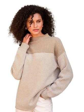 Celtic & Co. Felted Funnel Neck Sweater in Oatmeal Micro at Nordstrom, Size X-Small