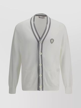 Brunello Cucinelli cotton cardigan v-neck front pockets