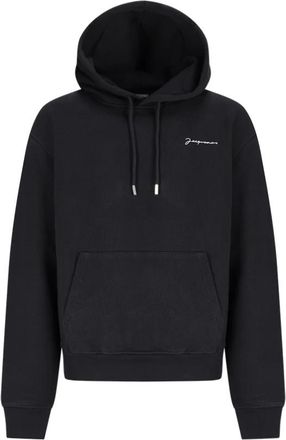 Jacquemus De Geborduurde Sweatshirt - Heren - Hoodies - Zwart - 2XL - Katoen - Hoodies & sweatvesten