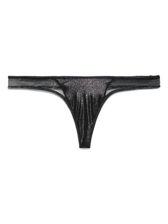 Maison Close Minuit thong bikini bottoms - women - Lycra/Recycled Nylon - S - Black
