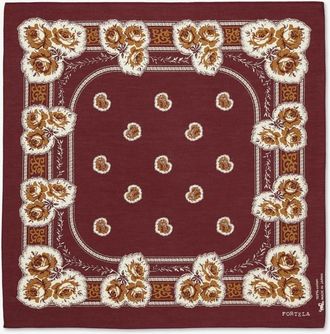 Fortela Bandana Bluerose - unisex - Sjaals - Rood - ONE Size - Katoen - Accessoires