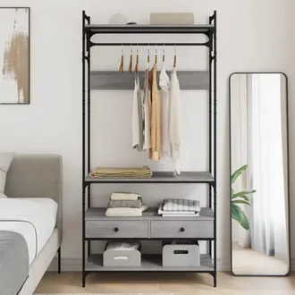 vidaXL Armario Cajones Madera Ingenier&iacute;a Gris Sonoma 89x39x184,5 Cm Vidaxl