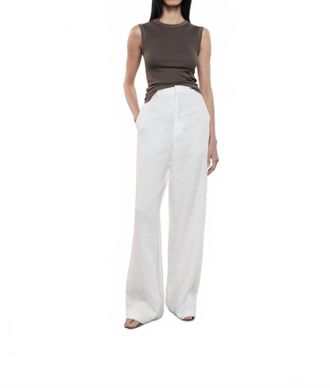 Enza Costa Linen Trouser In Undyed