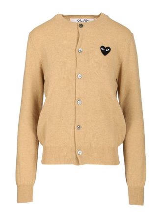 Comme Des Garçons Wool Cardigan Knitwear Beige