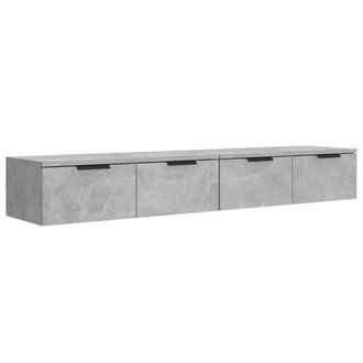 Berkfield Home Wall Cabinets 2 pcs Concrete Grey 68x30x20 cm Engineered Wood | Size: 68 x 30 x 20 cm