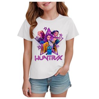 Generic K_Pop D_Demons H_Hunters Shirt for Girls Top Graphic T-Shirt Cotton Tshirt Funny Tee Unisex Kids Sweatshirt Tops White
