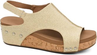 Corkys Footwear Womens Volta Ii Wedge Sandal In Gold Shimmer