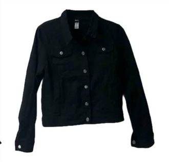 Guadalupe Design Womens Ruth Denim Jacket In Black