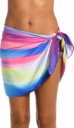 La Blanca Sunset Shores Short Pareo Swim Wrap Cover-Up In Mult-Color