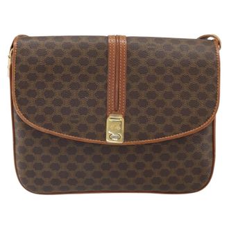 Celine Vintage Macadam Canvas Brown Canvas Backpack Bag (Pre-Owned)